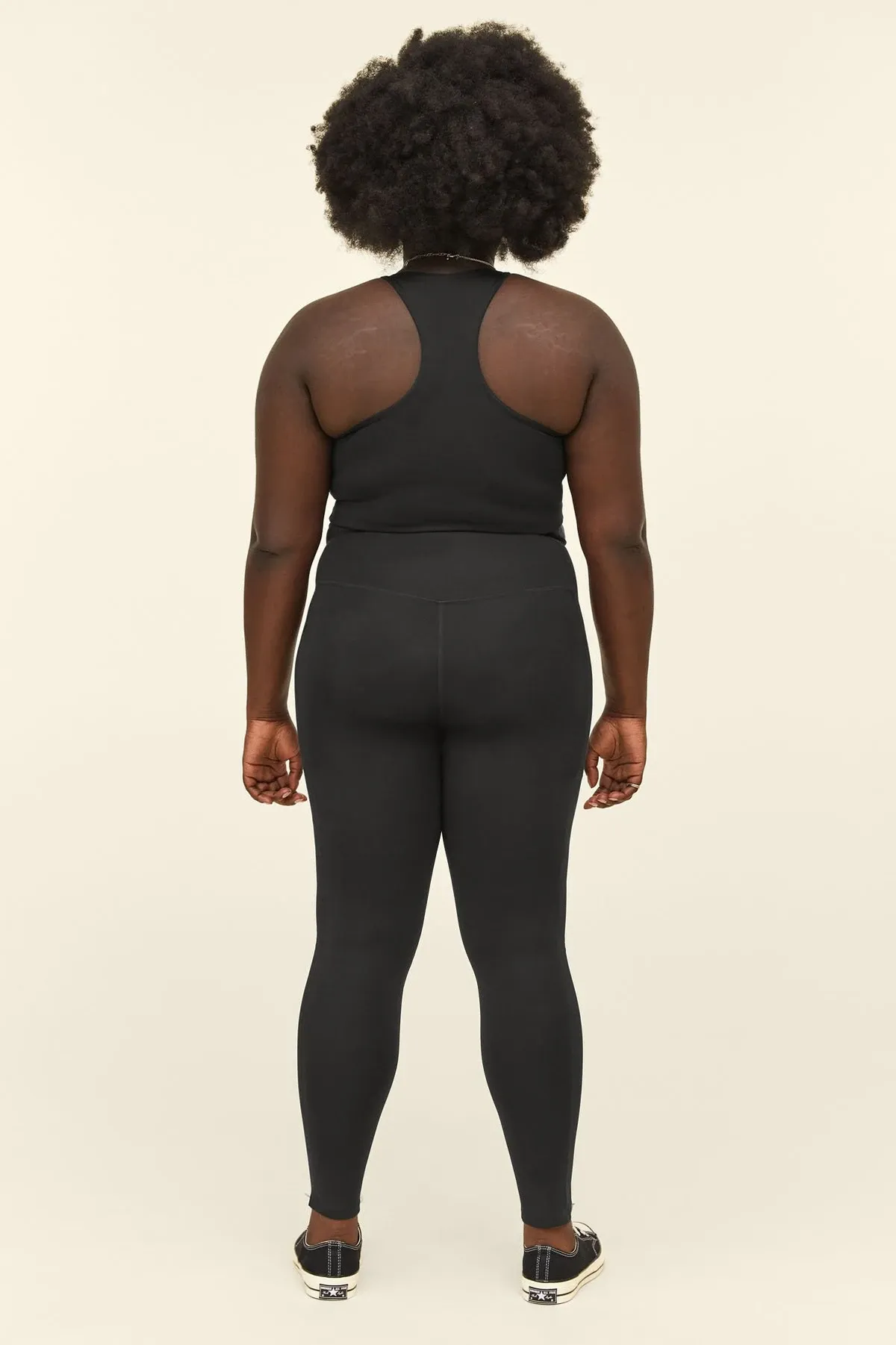 7/8 Length High-Rise Pocket Legging - Black