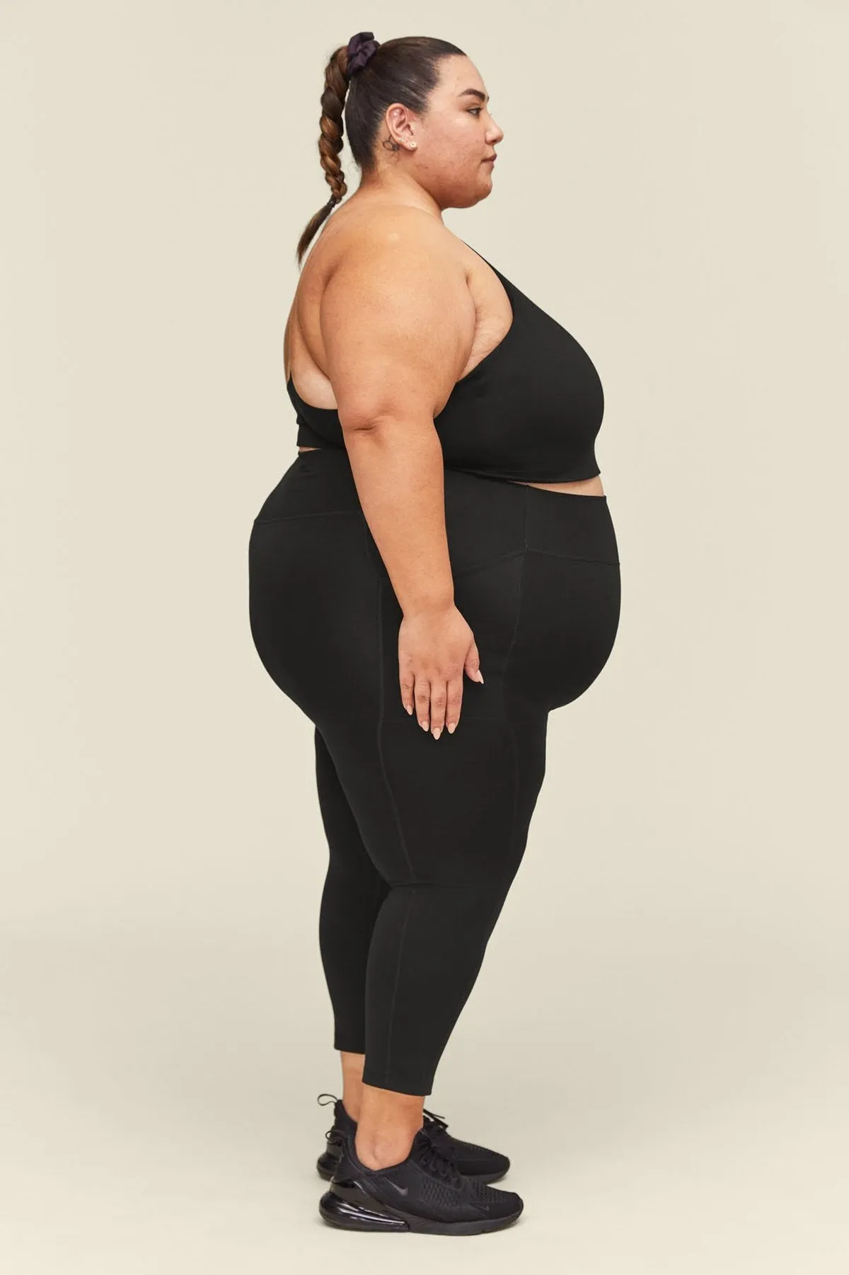 7/8 Length High-Rise Pocket Legging - Black