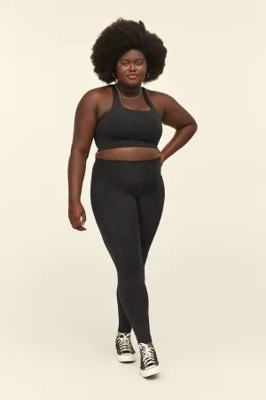 7/8 Length High-Rise Pocket Legging - Black