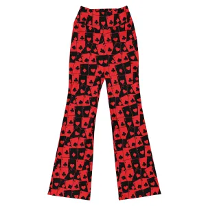 Ace Of Hearts Flare Leggings