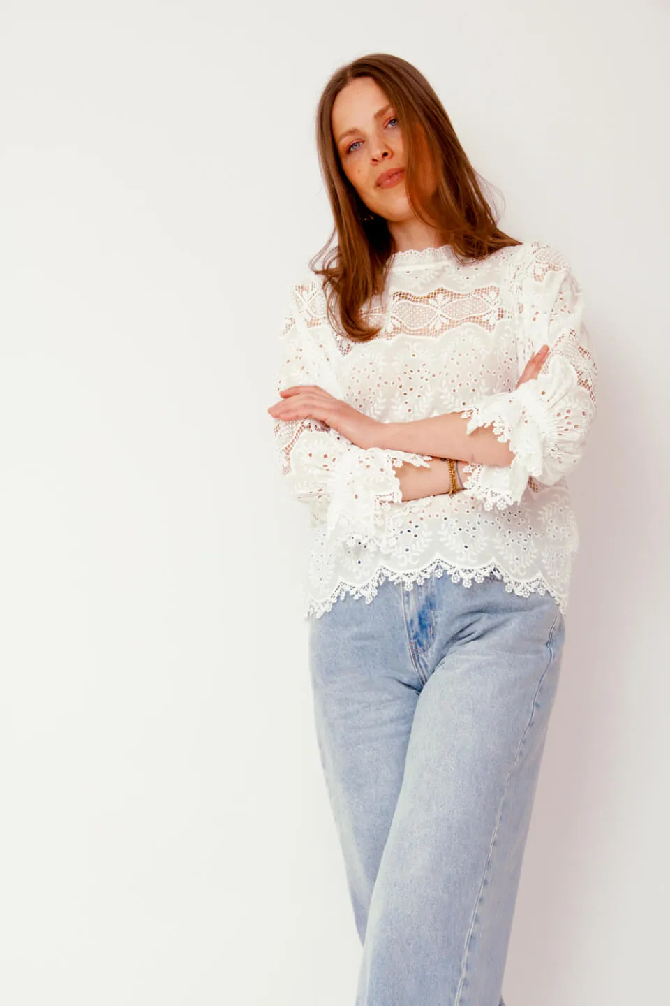 Adela Broderie Blouse