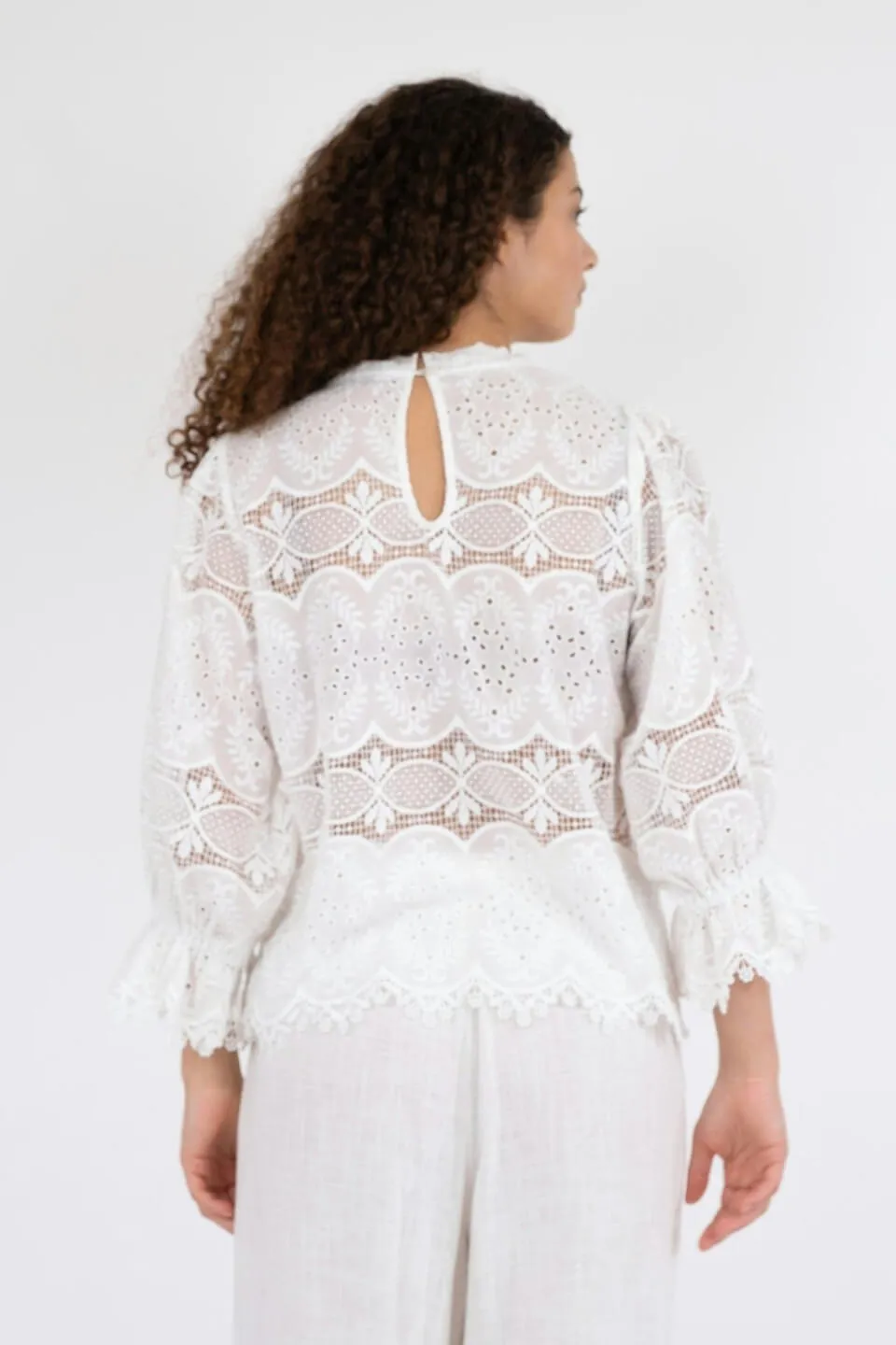 Adela Broderie Blouse