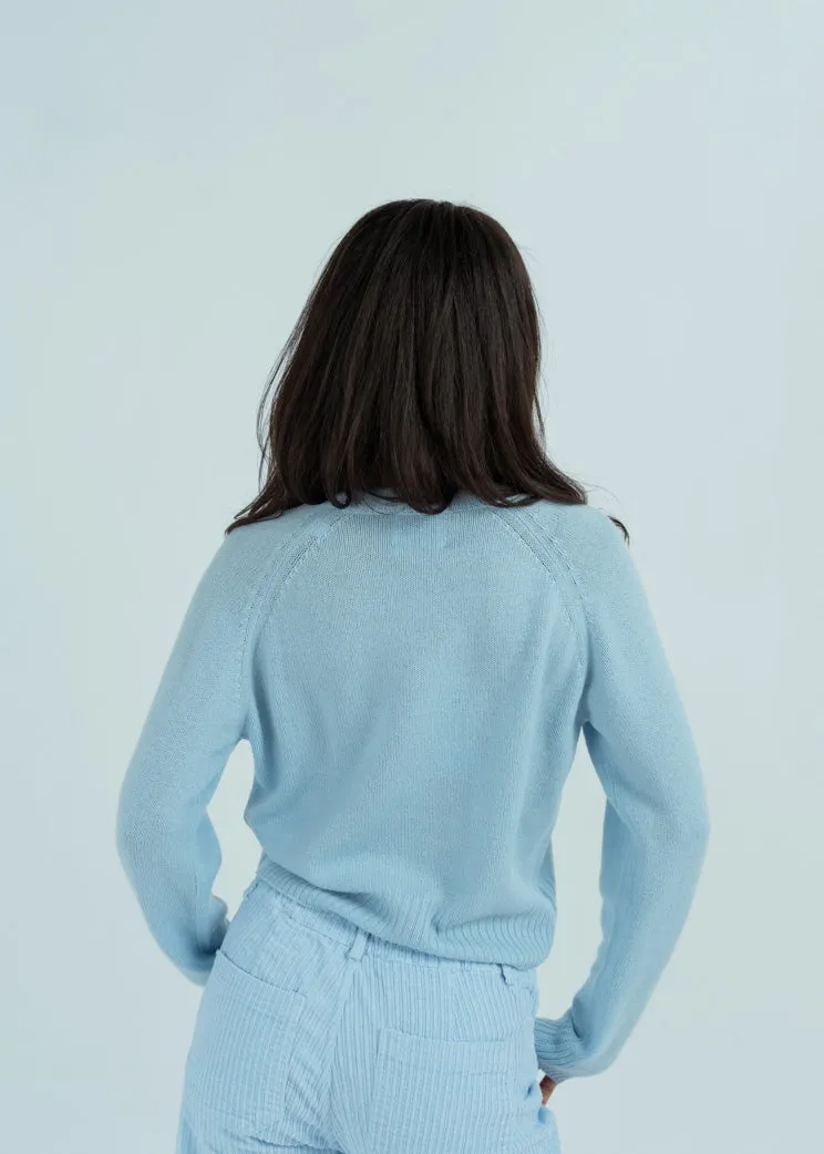Allude Glacier Blue Cashmere Sweater