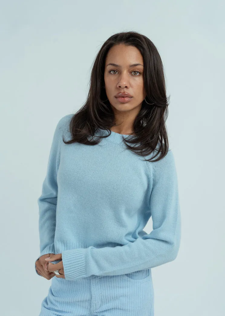 Allude Glacier Blue Cashmere Sweater