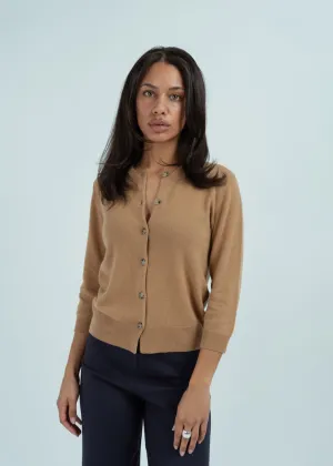 Allude Honey Blond Cashmere Cardigan Sweater