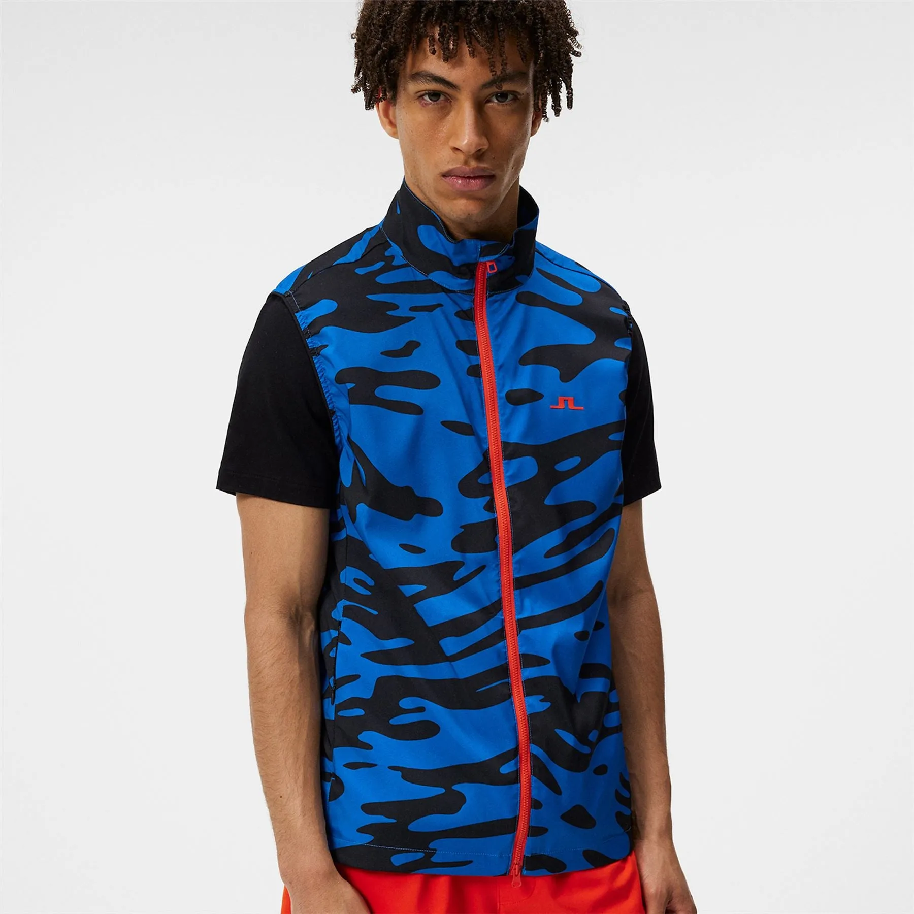 Ash Stretch Light Packable Print Vest Neptune Nautical Blue - SS24