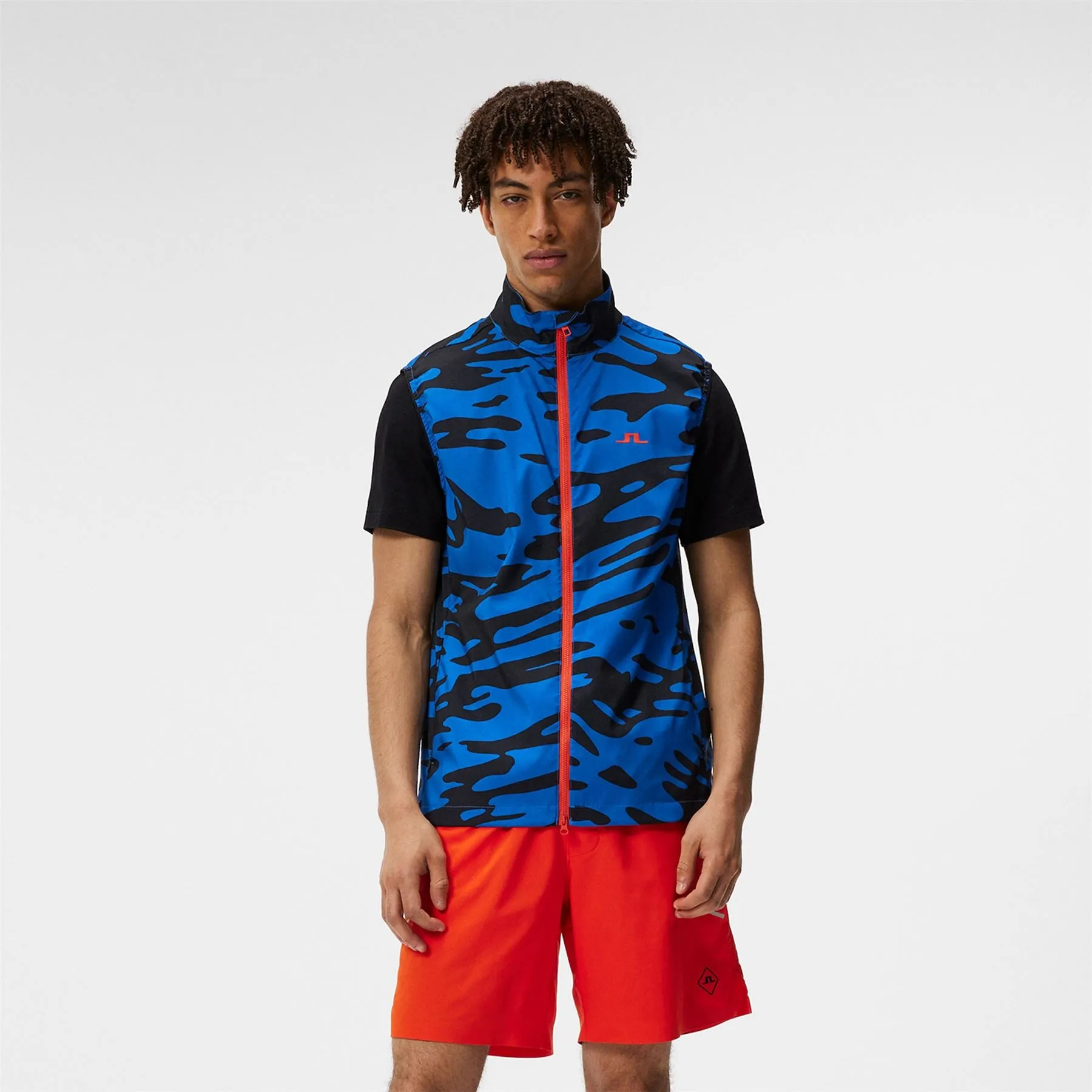 Ash Stretch Light Packable Print Vest Neptune Nautical Blue - SS24