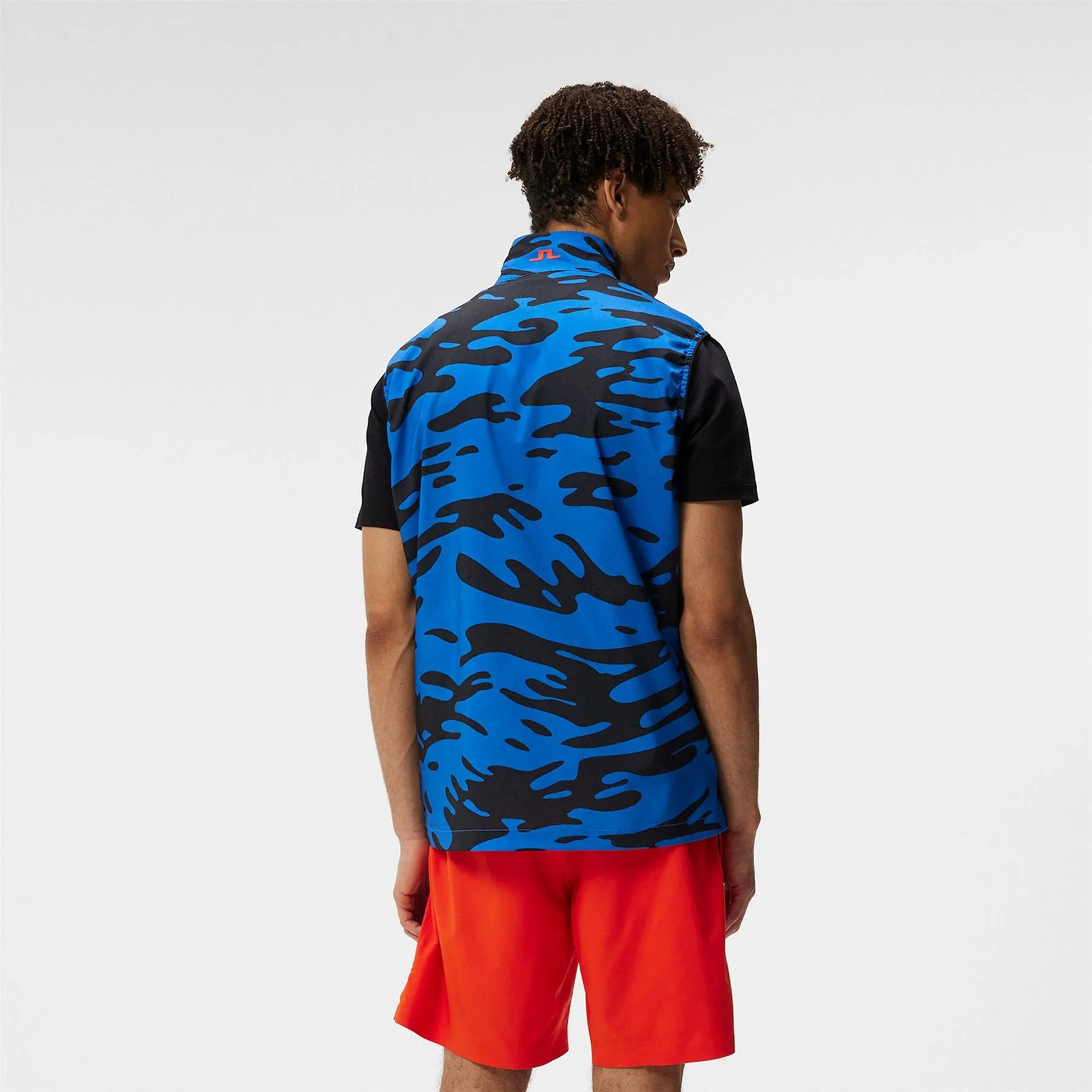 Ash Stretch Light Packable Print Vest Neptune Nautical Blue - SS24