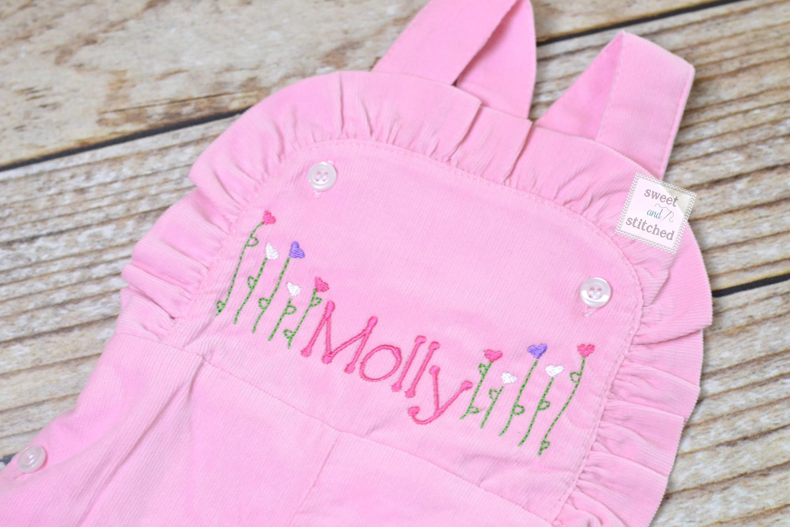 Baby girl monogrammed balloon birthday overalls, monogrammed 1st birthday party outfit, cake smash outfit