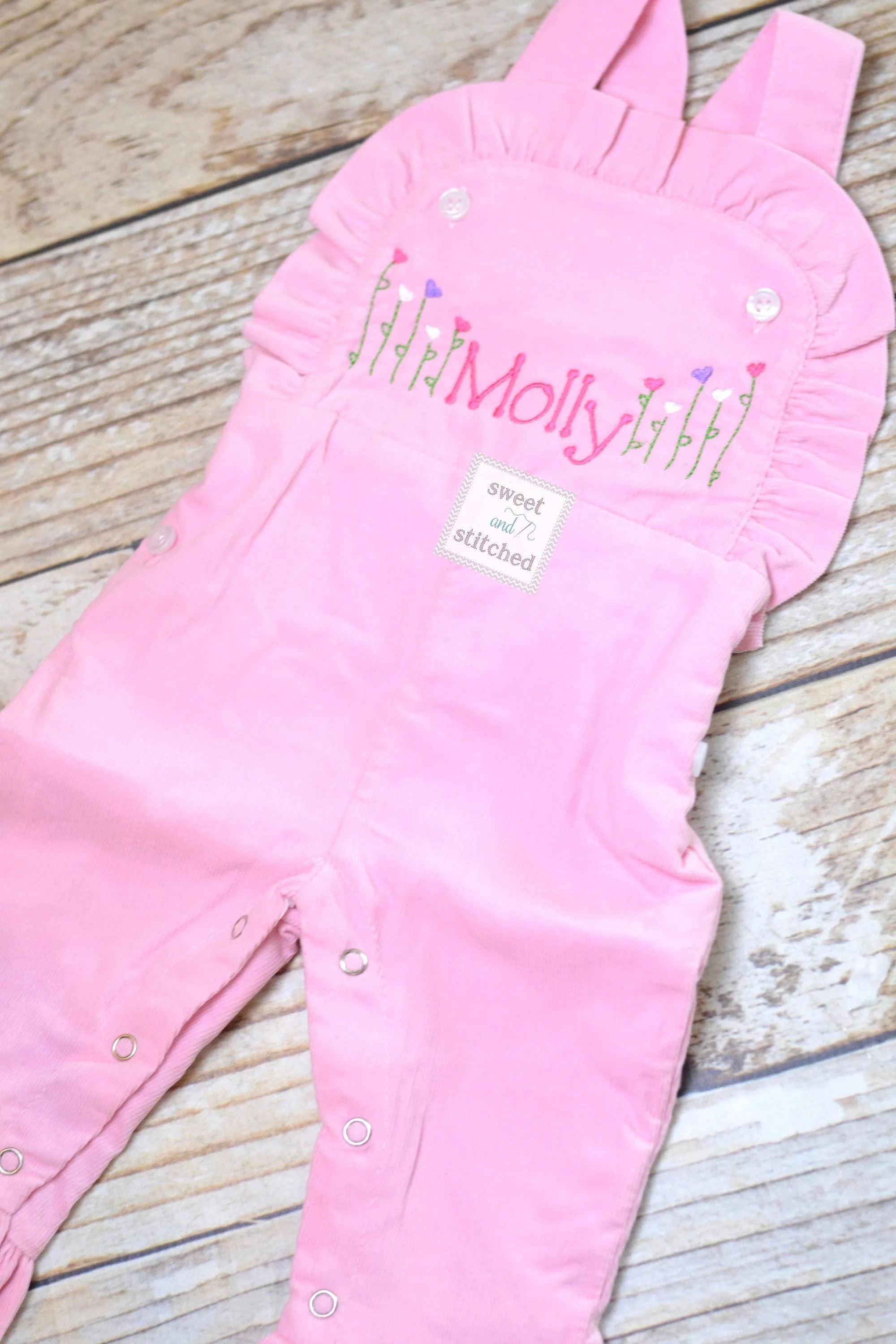 Baby girl monogrammed balloon birthday overalls, monogrammed 1st birthday party outfit, cake smash outfit