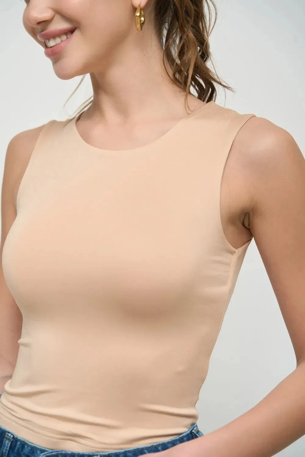 Beige Basic Tank Top