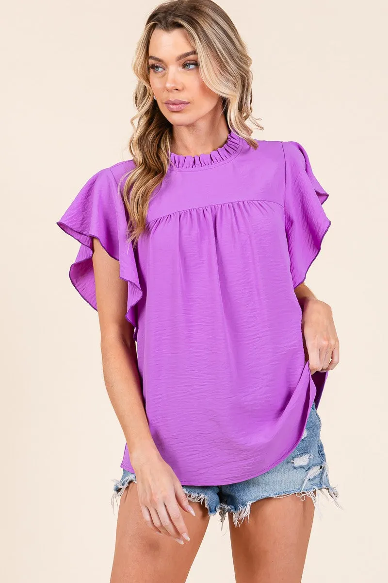 Call It Dreaming Ruffle Sleeve Top