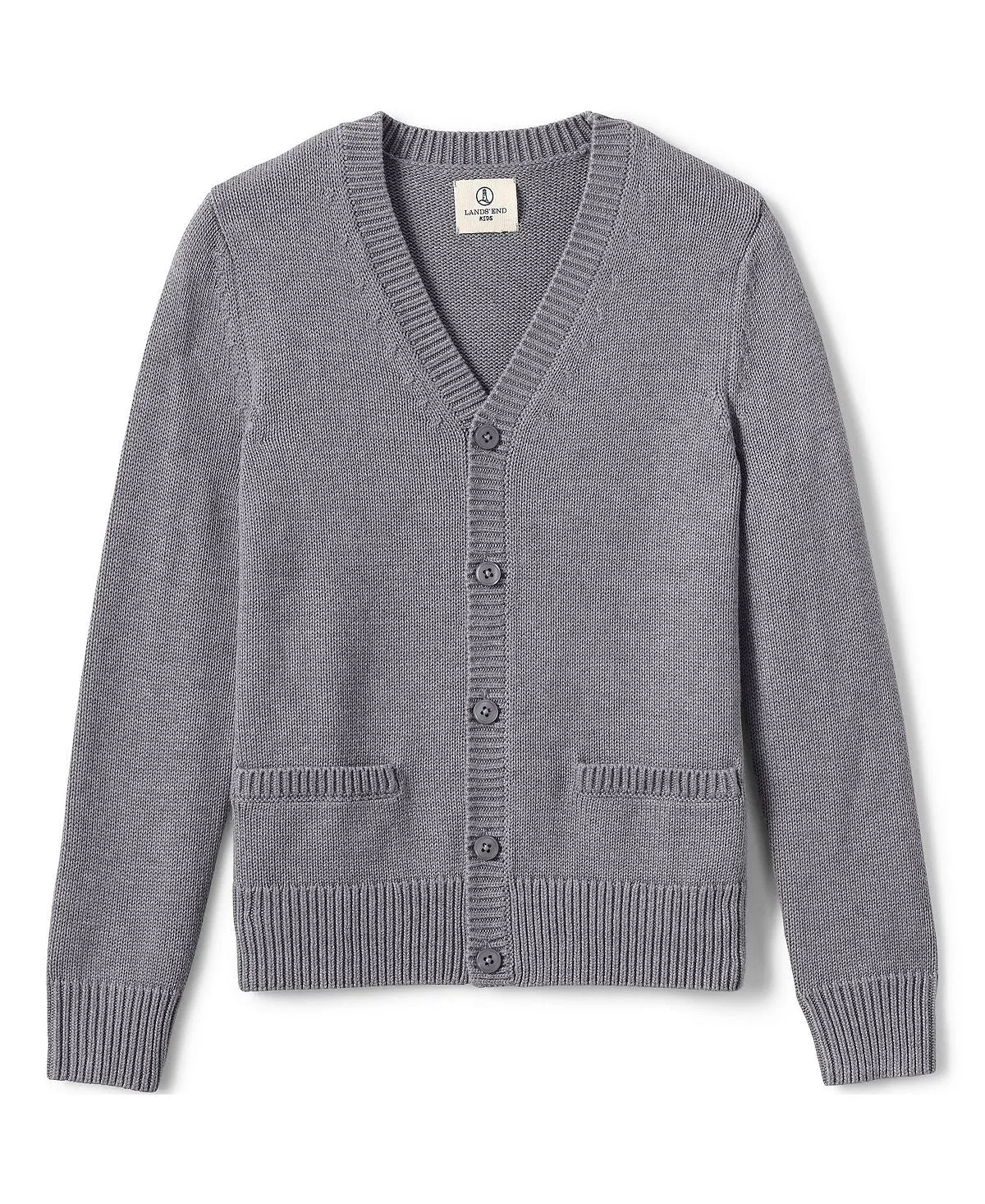 Children's school uniform for boys Lands' End modal button front cotton sweater