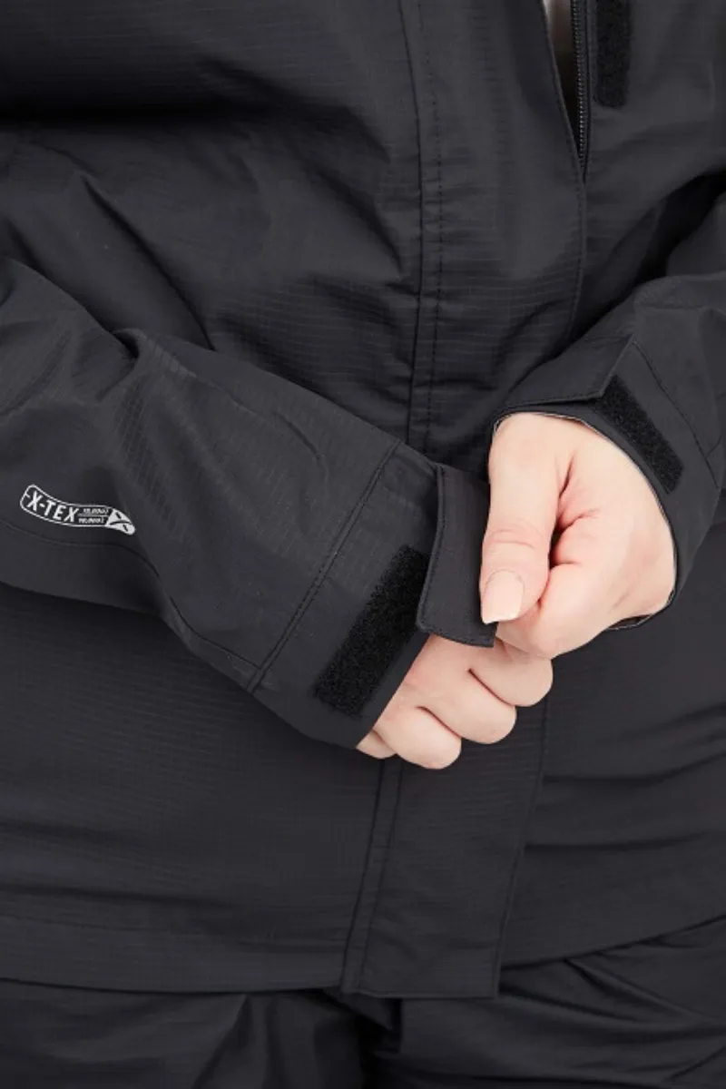 CLEARANCE - XTM Feathertop shell women's plus size rain Jacket Black Sizes 16-22 & 28