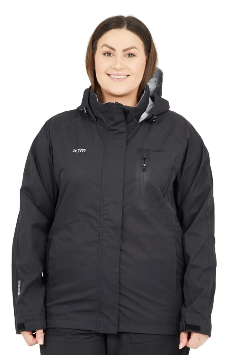 CLEARANCE - XTM Feathertop shell women's plus size rain Jacket Black Sizes 16-22 & 28