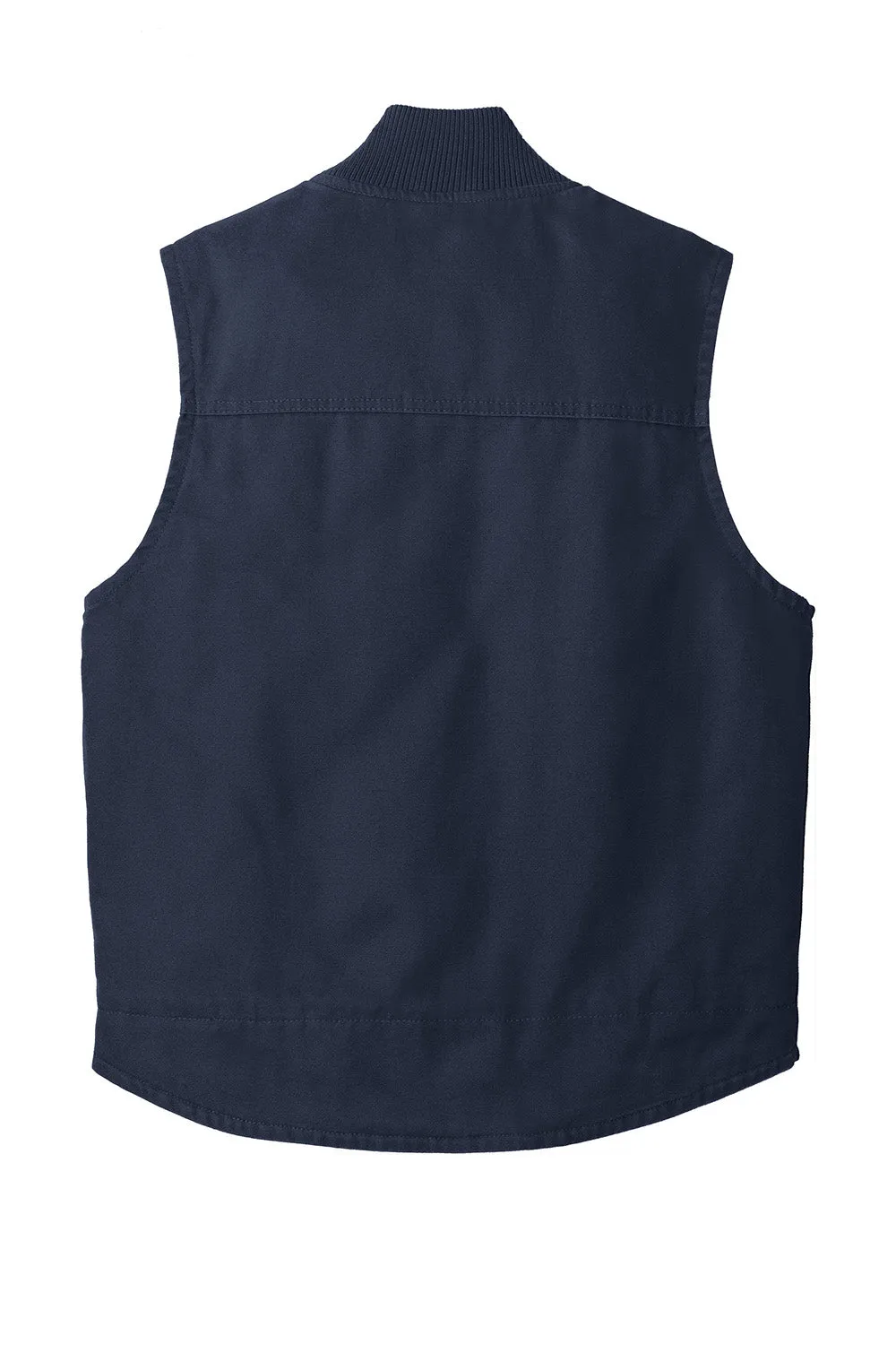 CornerStone Mens Duck Cloth Full Zip Vest - Navy Blue