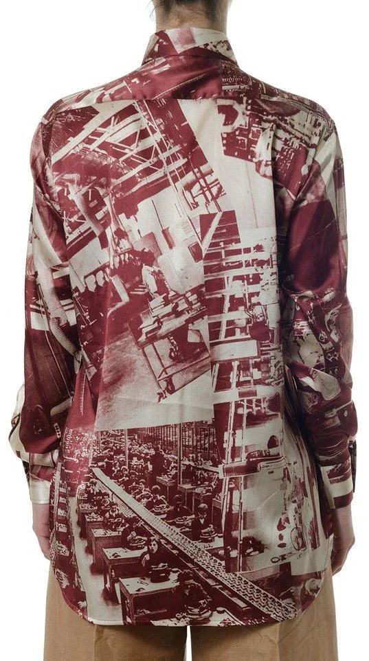 Factory Print Silk Blouse