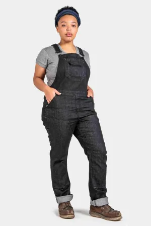 Freshley Overalls For Women in Heathered Black Denim