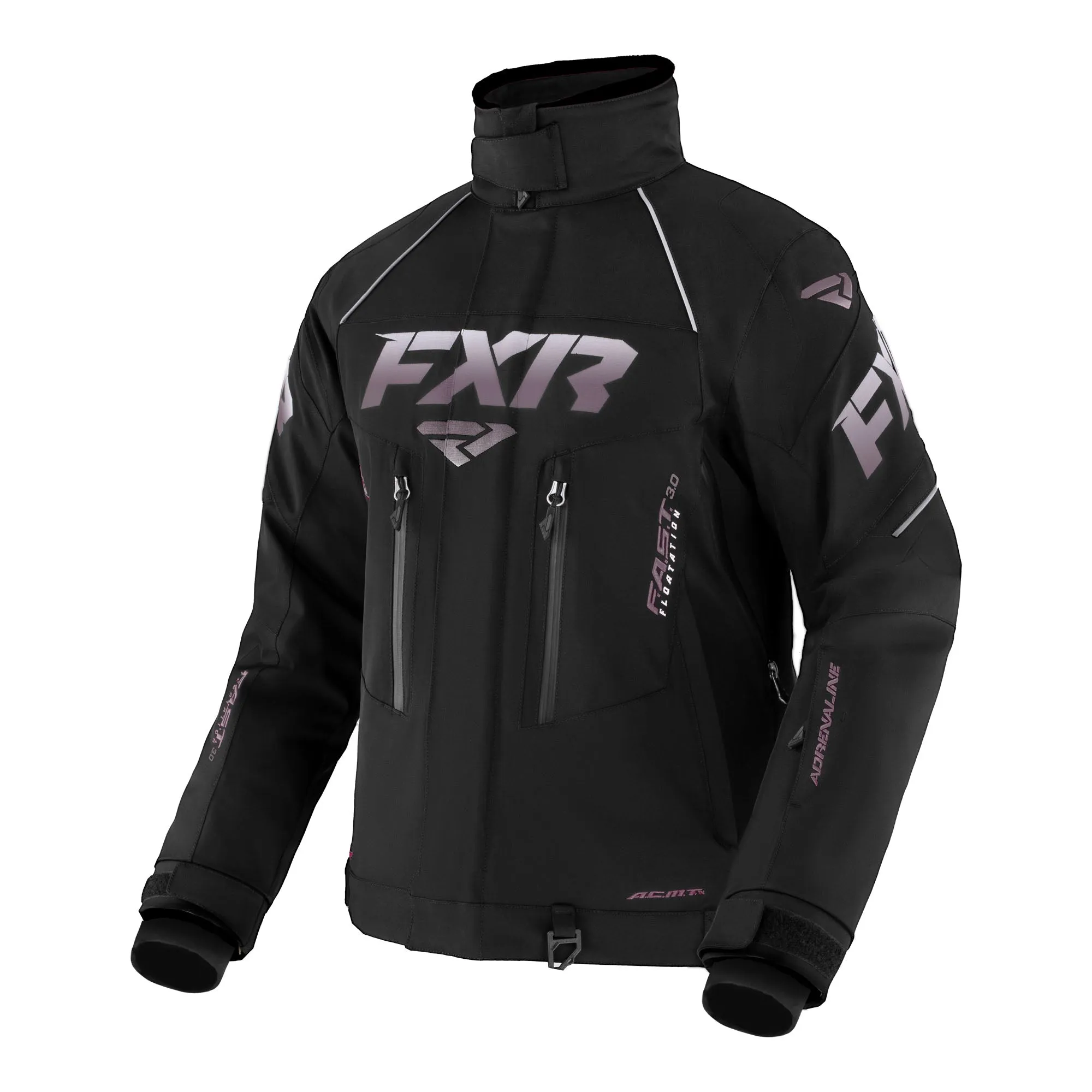 FXR  Womens Adrenaline Snowmobile Jacket Winter Snowproof Black Muted Grape Fade