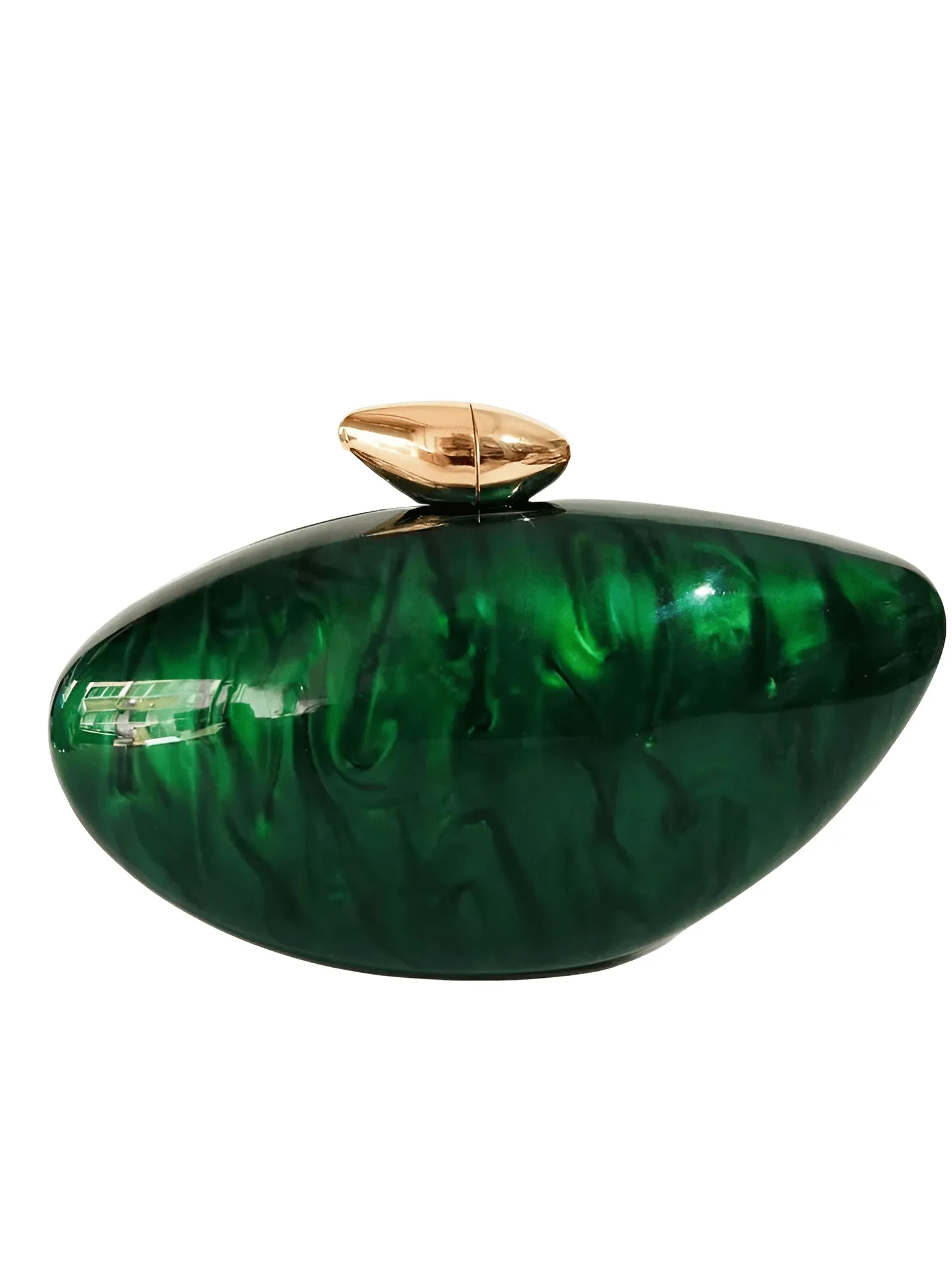 High Fashion Egg Shape Acrylic Clutch Bag For Women