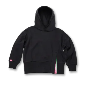 Hoodie with Slogan Tape Slit