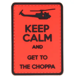 Keep Calm and Get To The Choppa Patch Red/Black