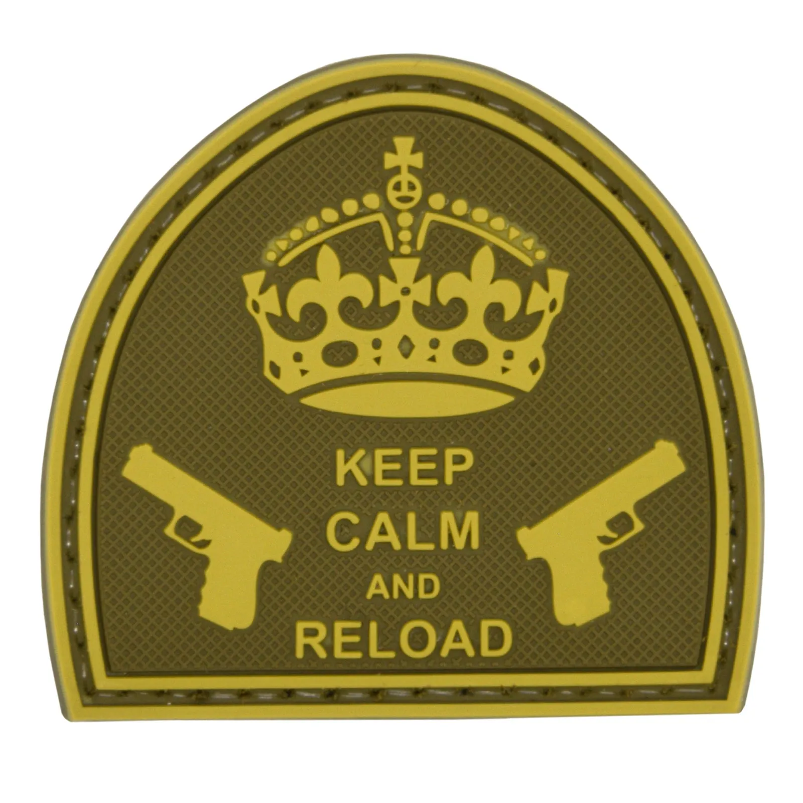 Keep Calm and Reload Patch Brown