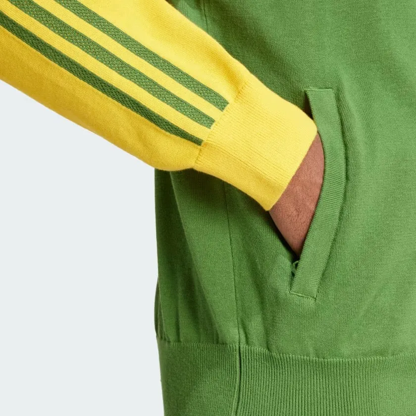 Knit Track Top - Bold Gold/Crew Green