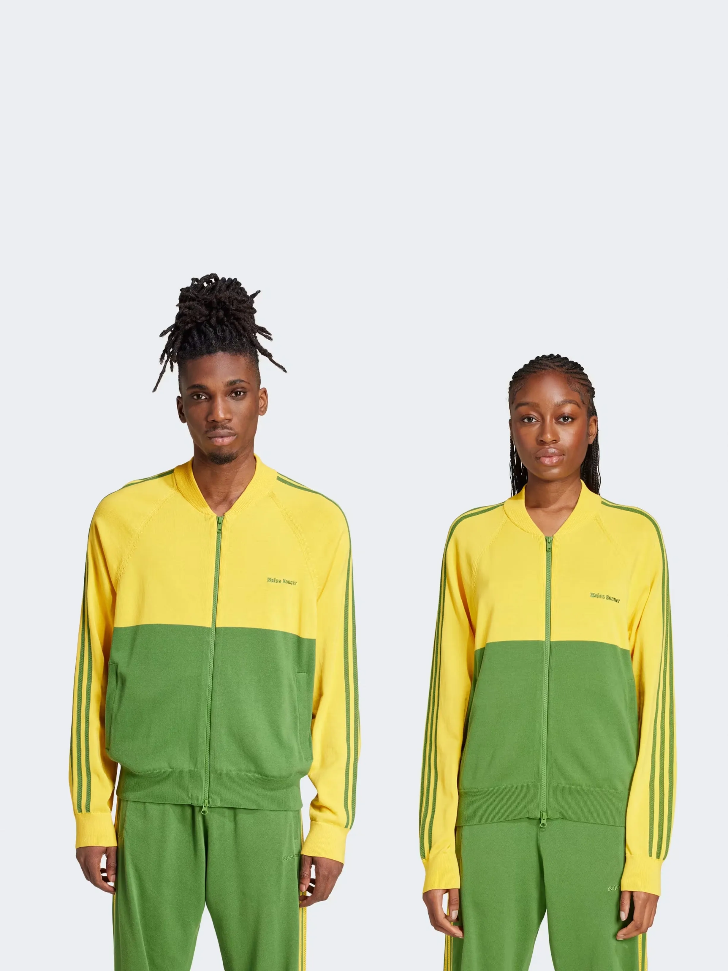 Knit Track Top - Bold Gold/Crew Green