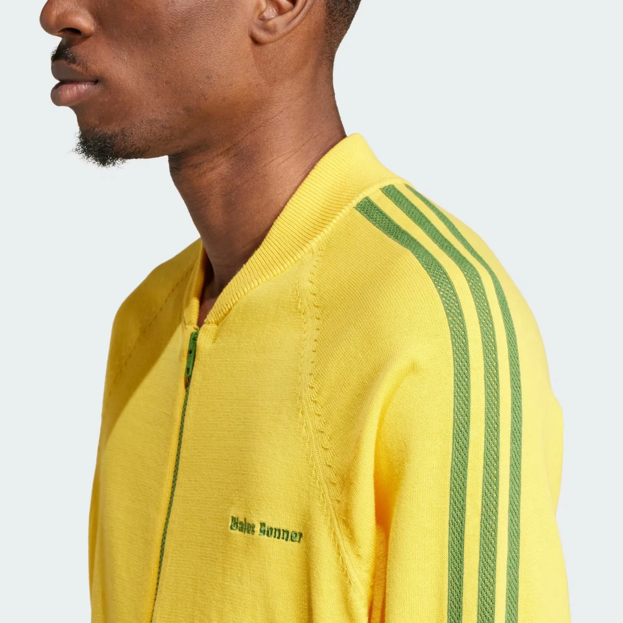 Knit Track Top - Bold Gold/Crew Green