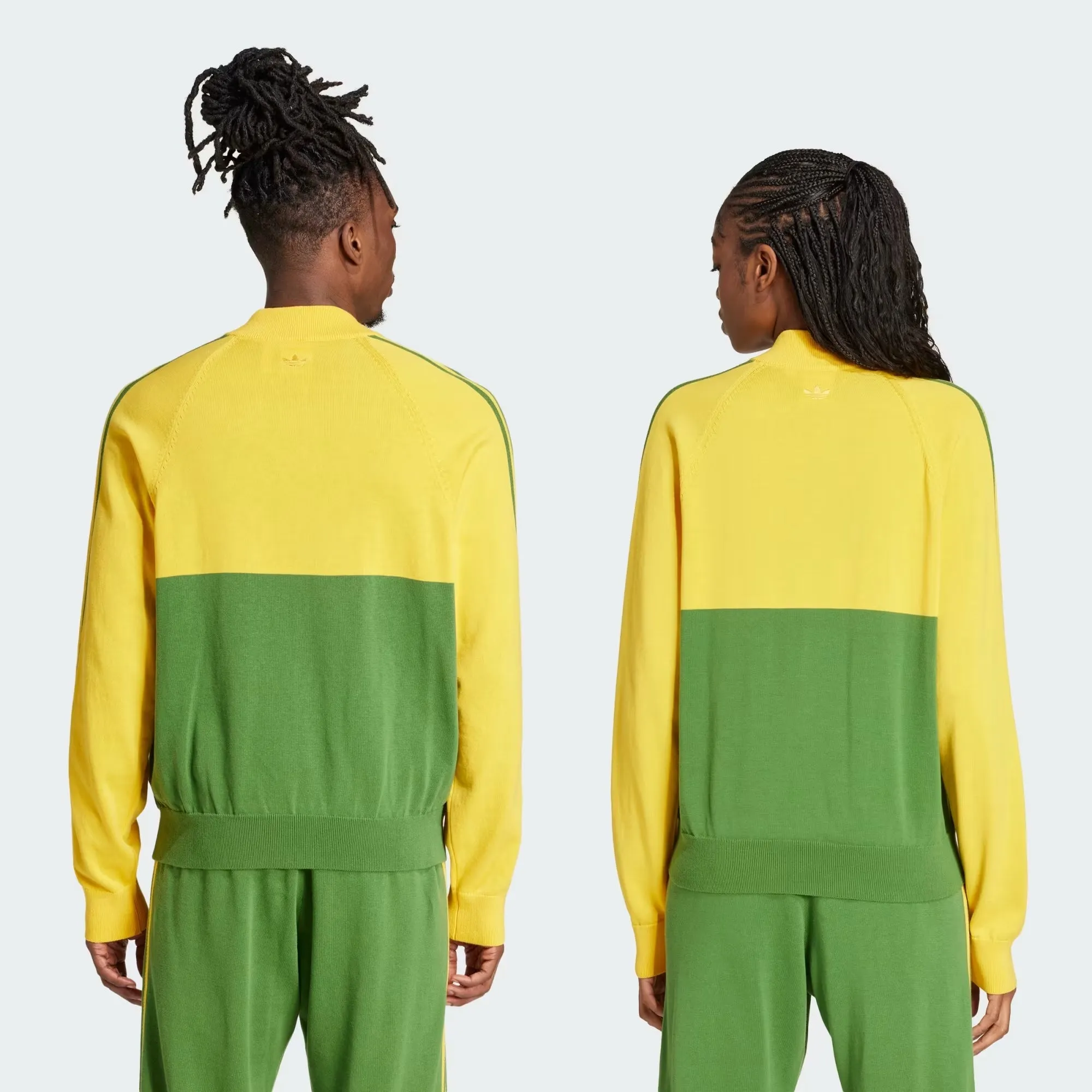 Knit Track Top - Bold Gold/Crew Green