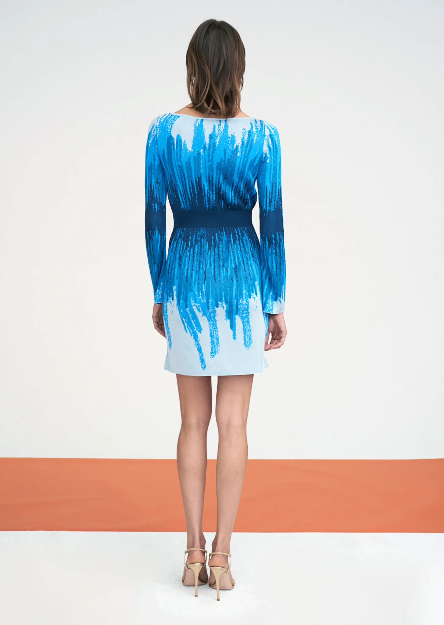Lilou - Long Sleeve Dress with Original Ombré Design