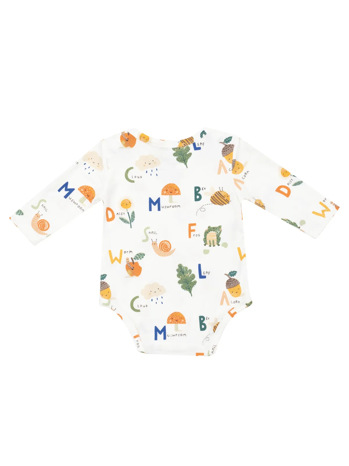 Long Sleeve Bodysuit, Nature ABC's
