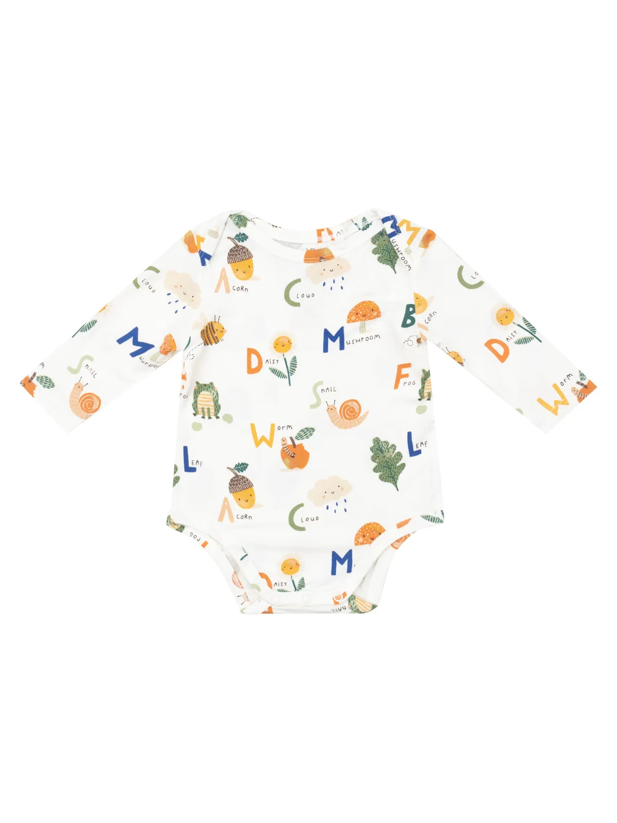 Long Sleeve Bodysuit, Nature ABC's