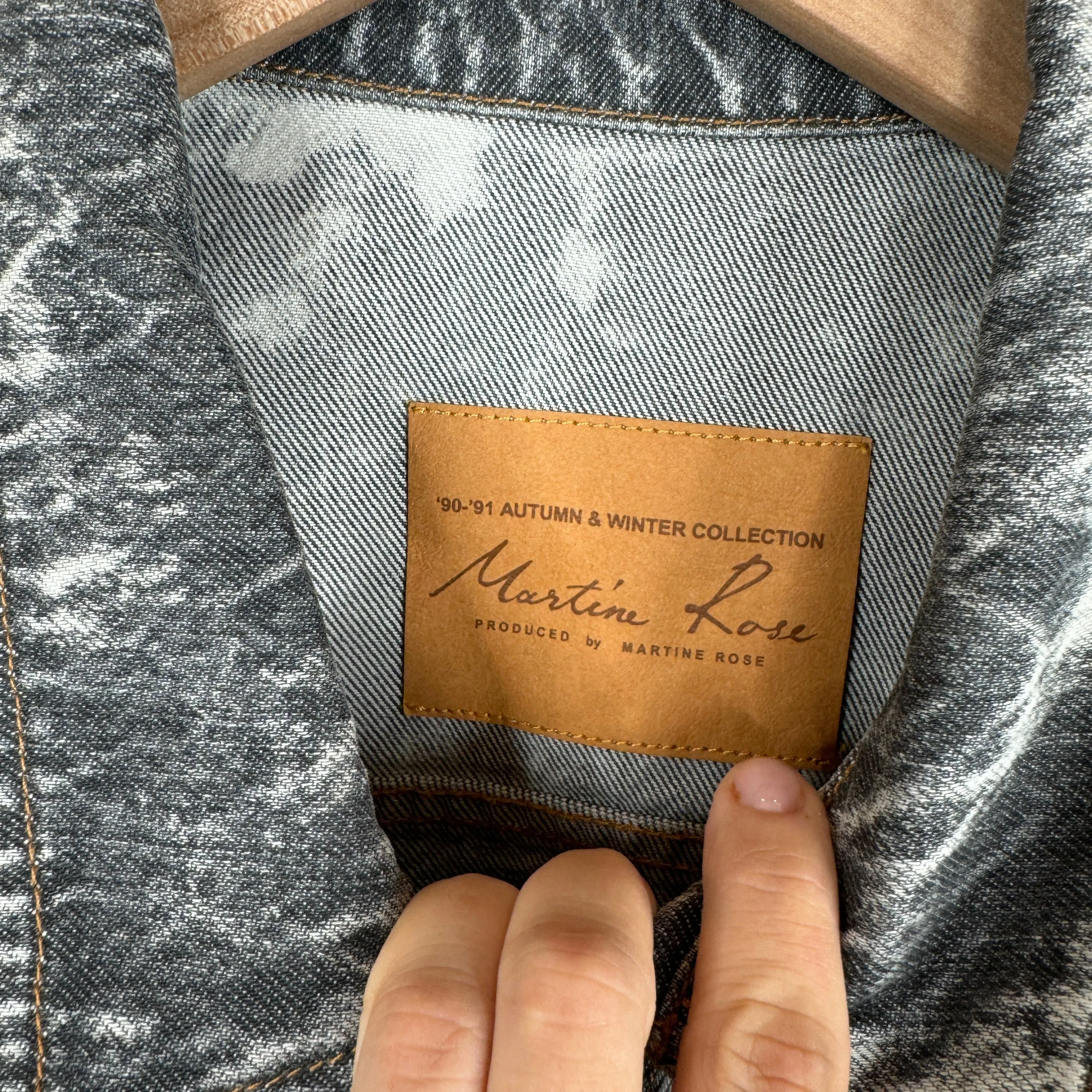 Martine Rose Acid Wash Denim Jacket