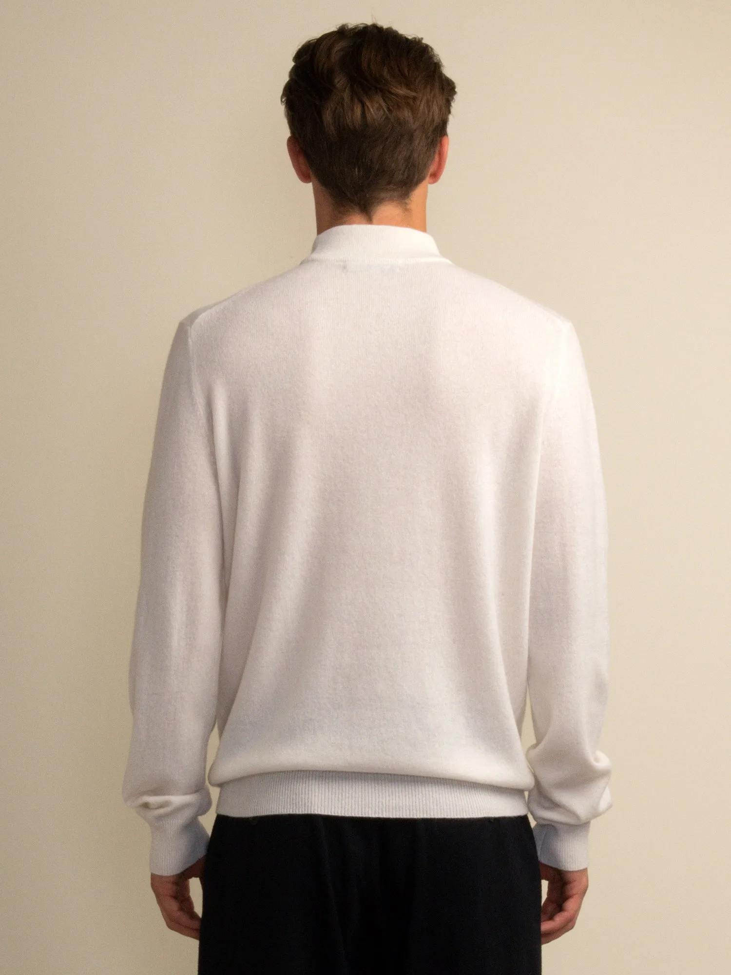 Men Mockneck Sweater_Vintage White