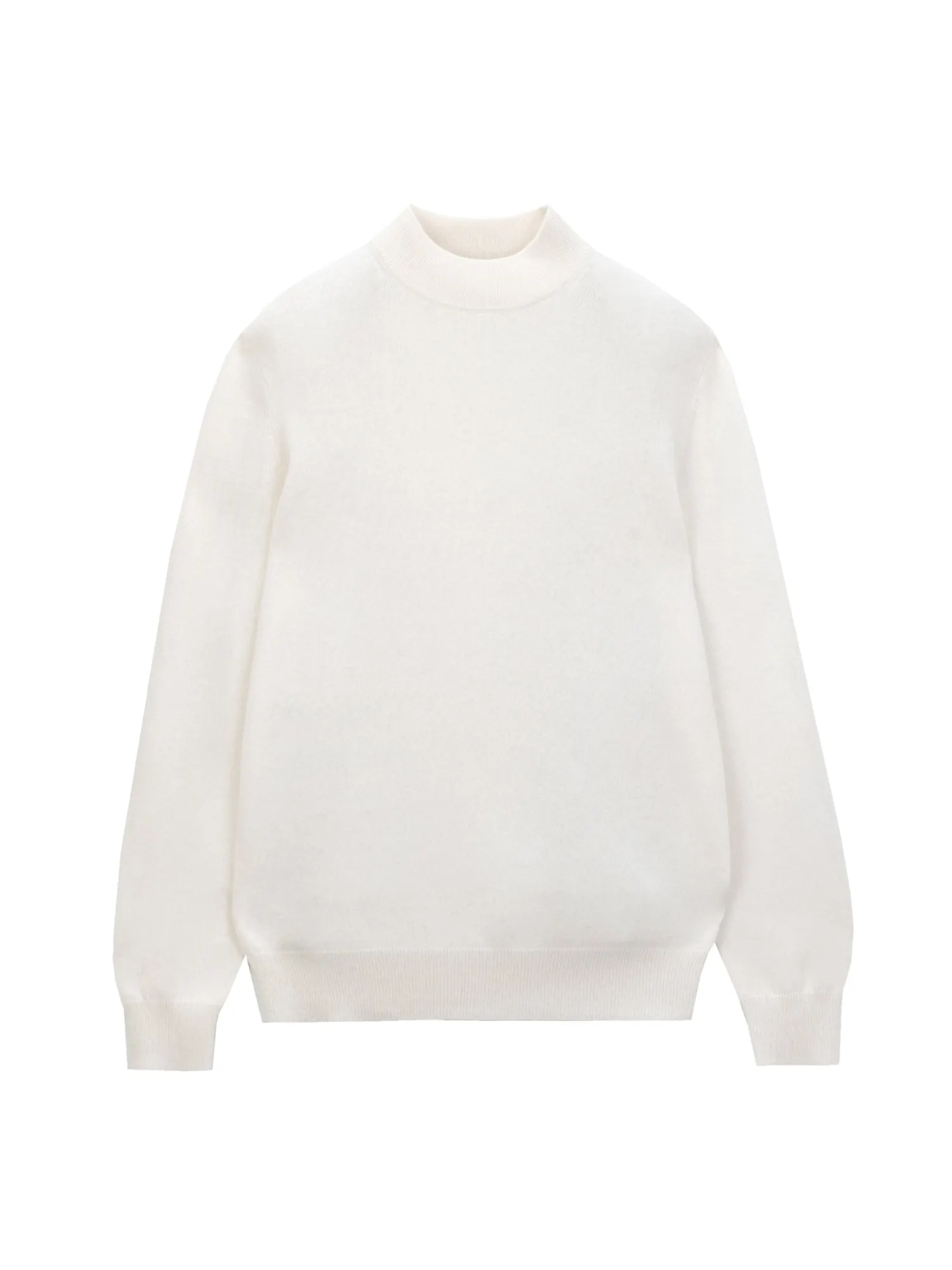 Men Mockneck Sweater_Vintage White