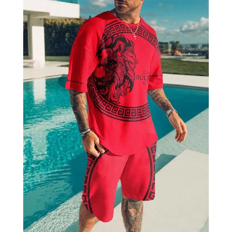 MEN'S BREATHABLE QUICK-DRYING SHORTS SHORT-SLEEVED T-SHIRT CASUAL SUIT 95747142YM