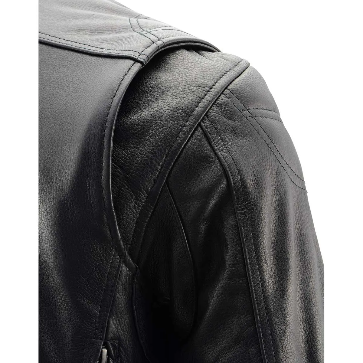 Milwaukee Leather MLM1560 Men's Black Long Body and Vented Motorcycle