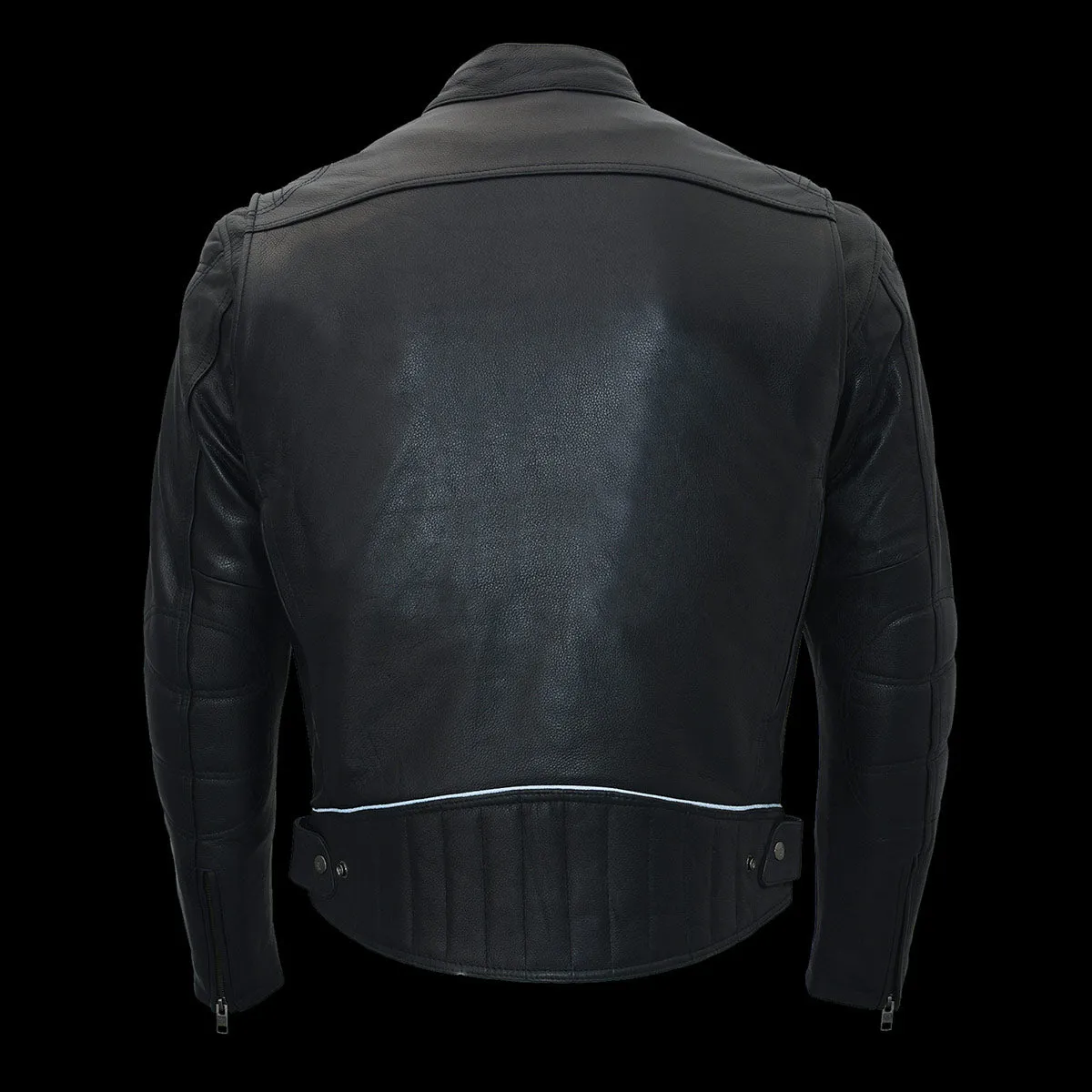 Milwaukee Leather MLM1560 Men's Black Long Body and Vented Motorcycle