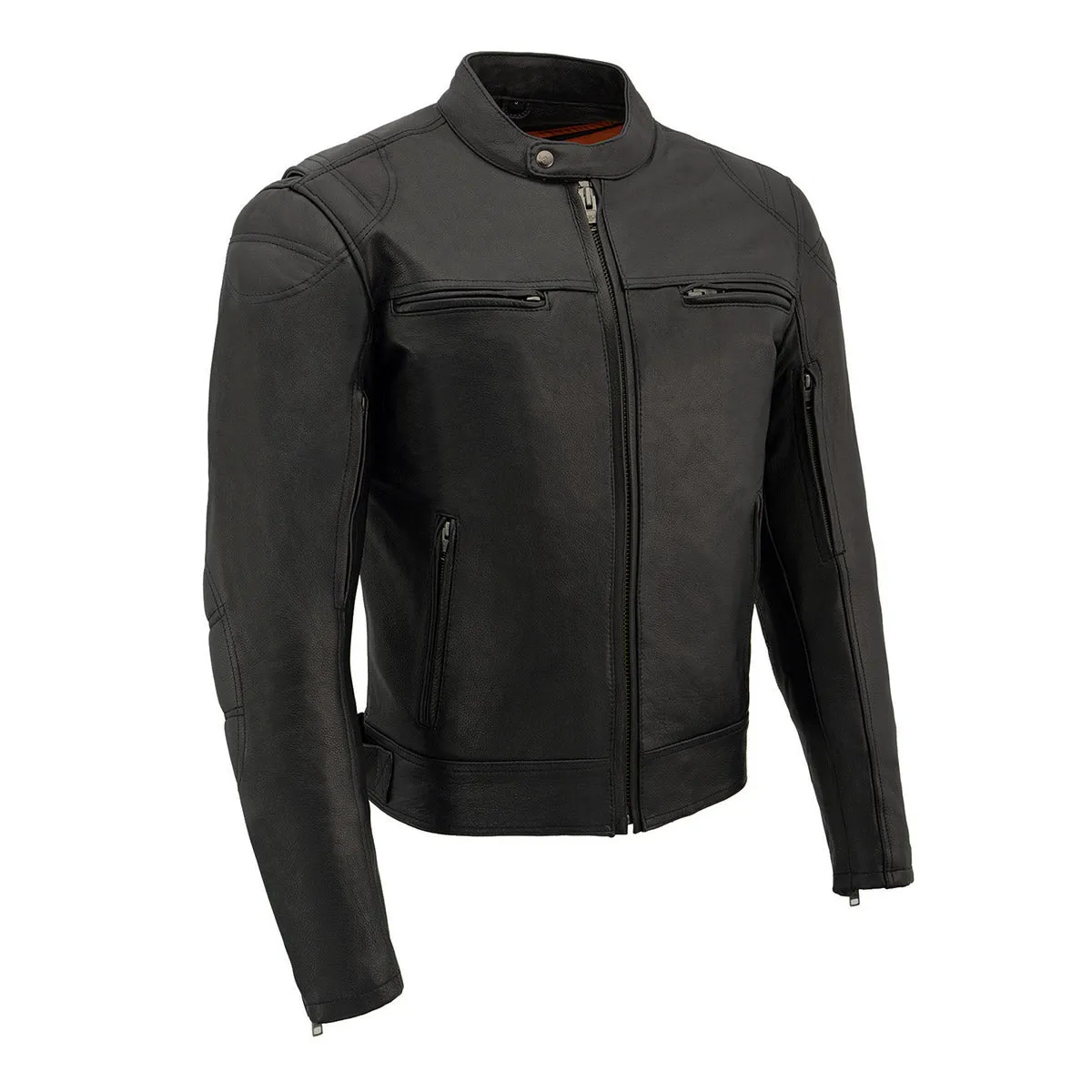 Milwaukee Leather MLM1560 Men's Black Long Body and Vented Motorcycle
