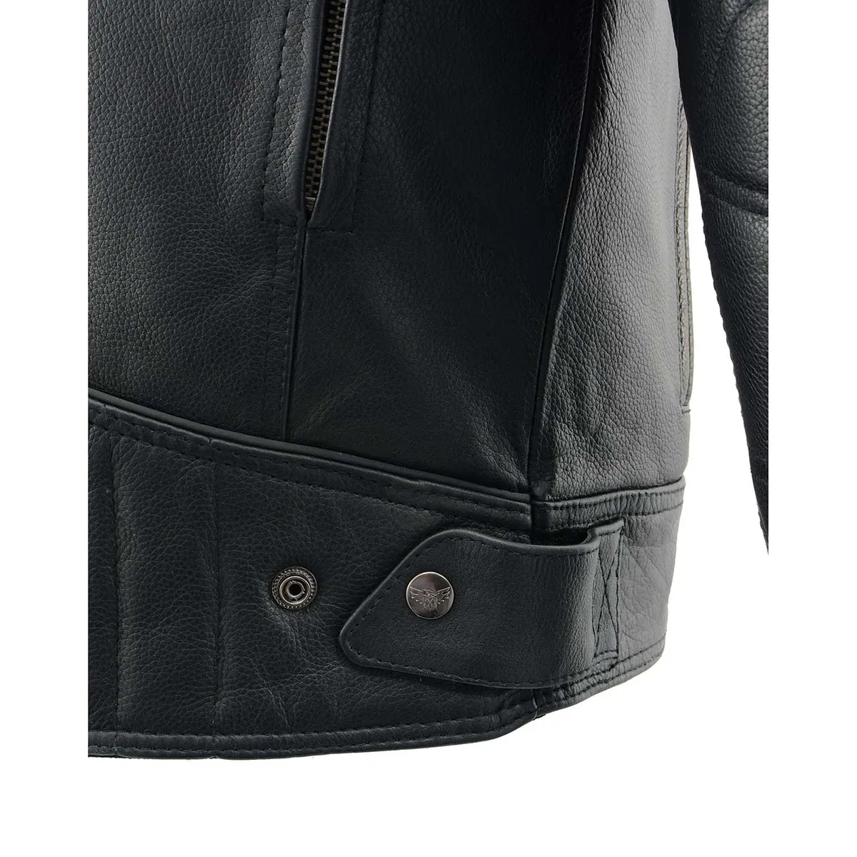 Milwaukee Leather MLM1560 Men's Black Long Body and Vented Motorcycle
