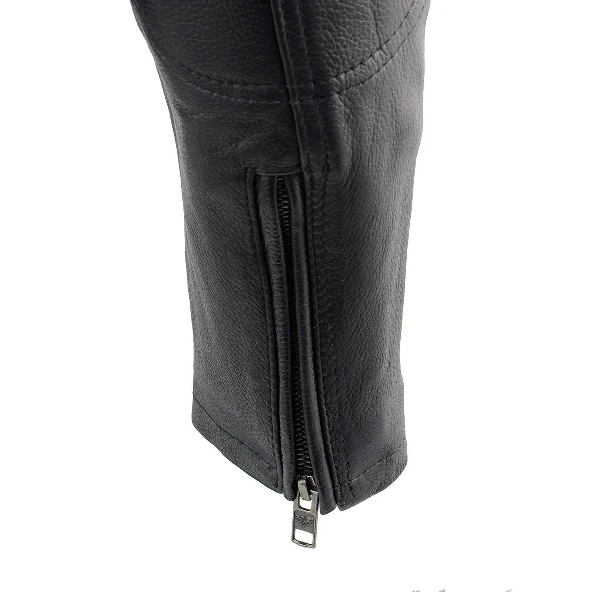 Milwaukee Leather MLM1560 Men's Black Long Body and Vented Motorcycle