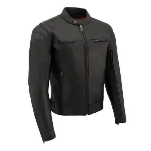 Milwaukee Leather MLM1560 Men's Black Long Body and Vented Motorcycle