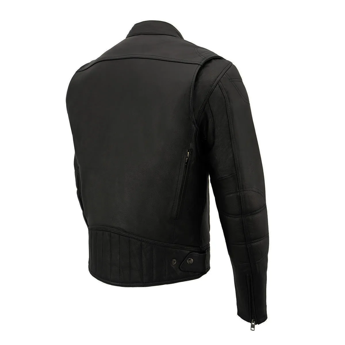 Milwaukee Leather MLM1560 Men's Black Long Body and Vented Motorcycle
