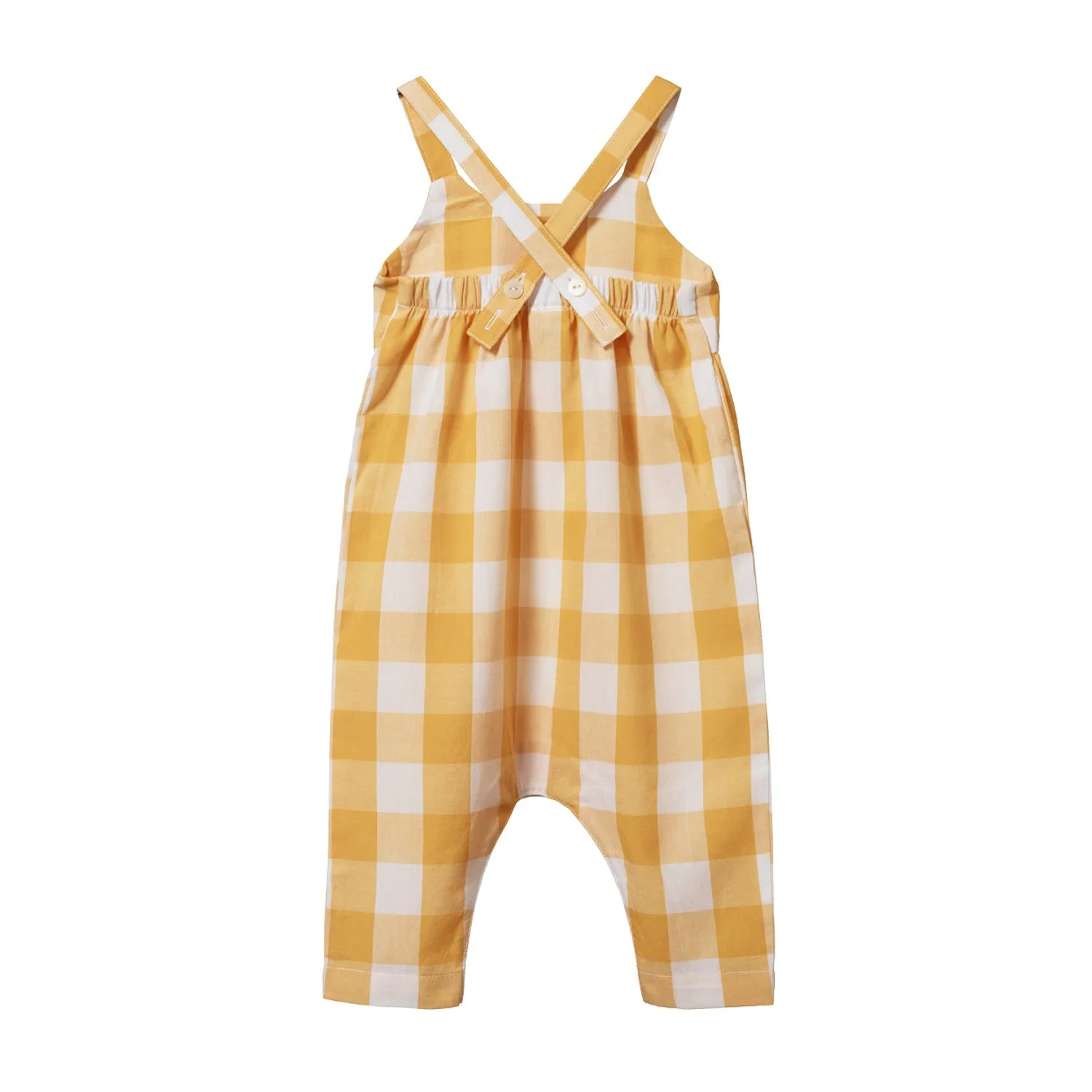Nature Baby Gingham Picnic Suit Honey Check