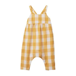 Nature Baby Gingham Picnic Suit Honey Check