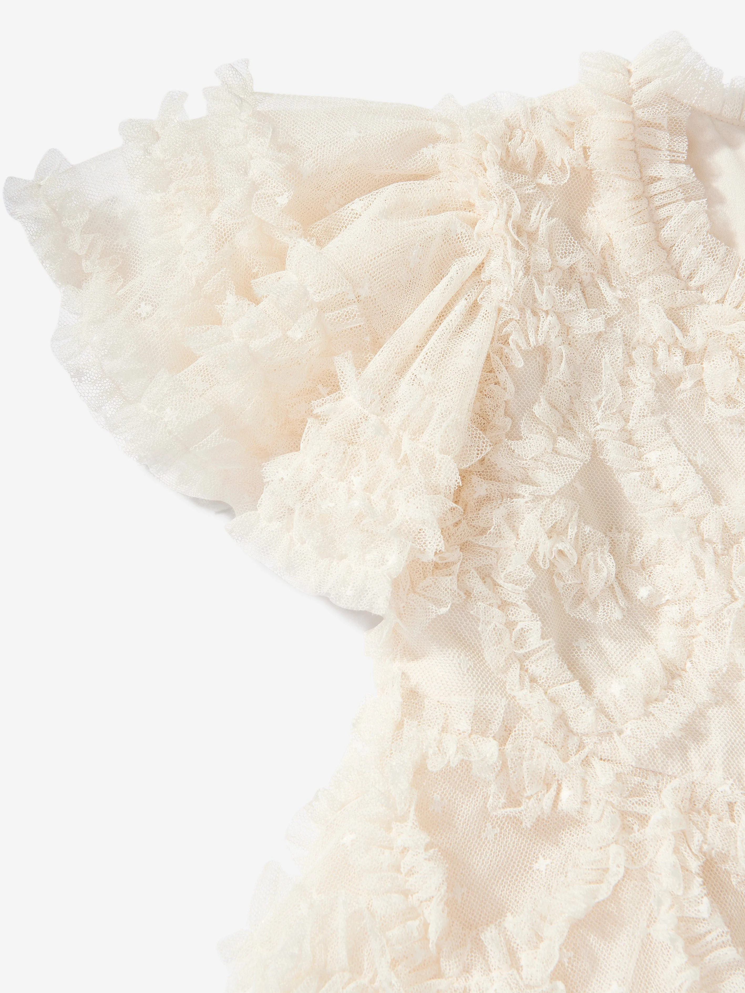 Needle & Thread Girls Amorette Dress in Ivory