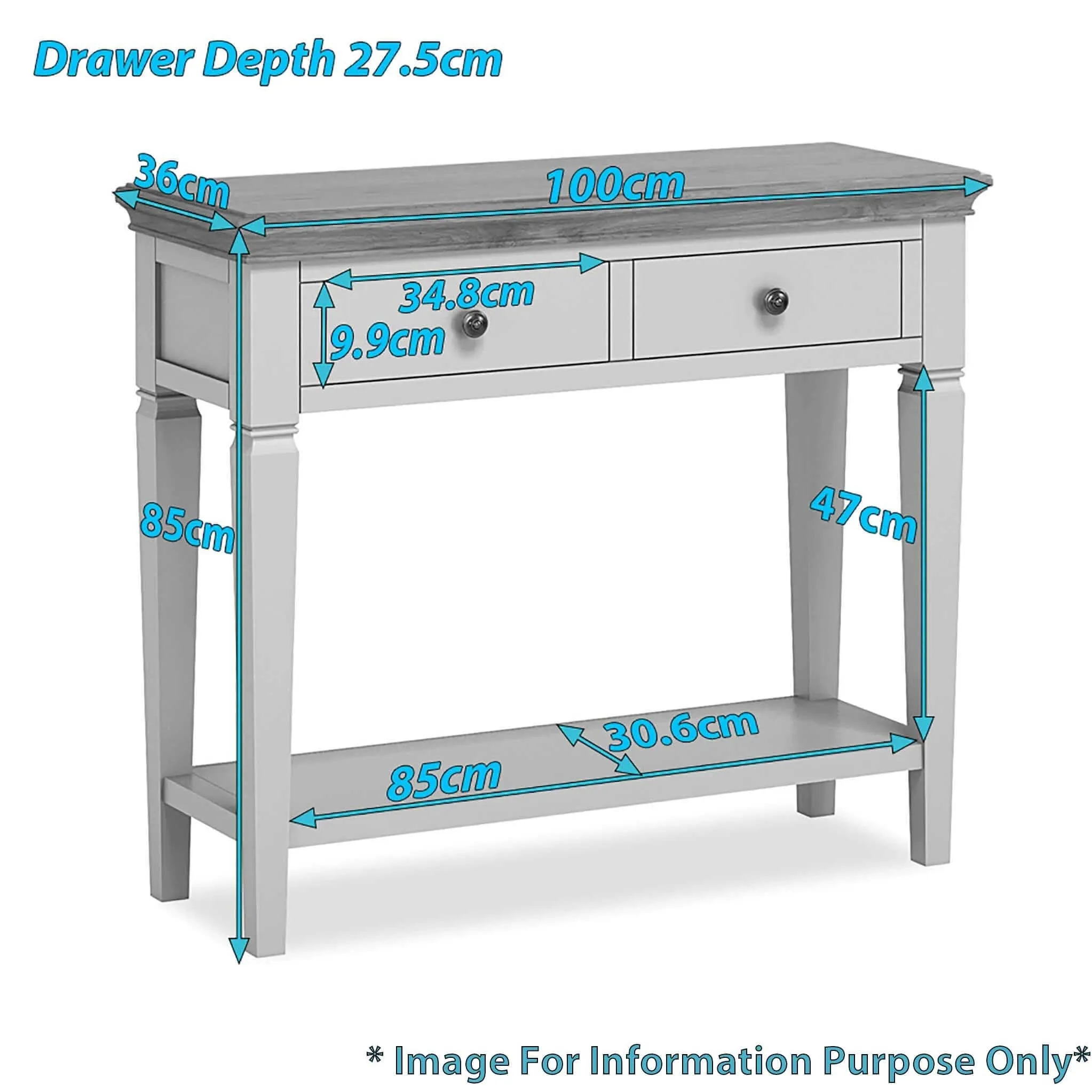 Normandy Grey Console Table