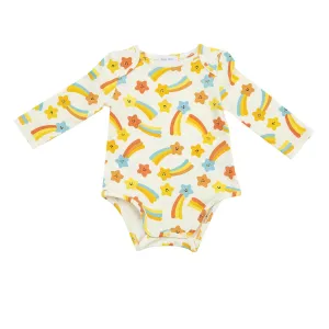 Orange Shooting Stars Bodysuit Size 0-3 Months